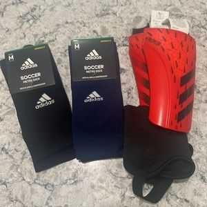 Brand new shin guards and soccer socks